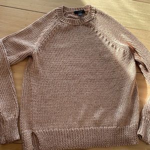 J. Crew XXS Gold Pink Gold Metallic Sweater